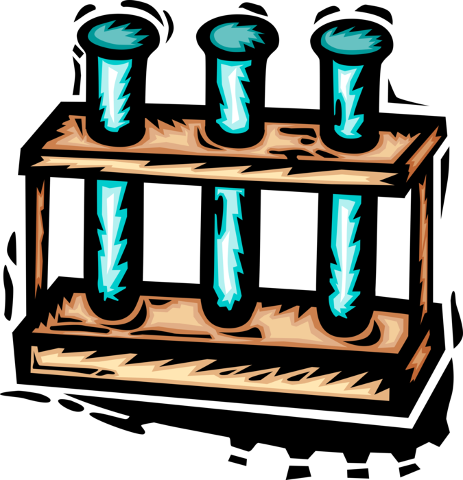 Vector Illustration of Scientific Test Tube or Culture Tube Laboratory Glassware used in Scientific Experiments