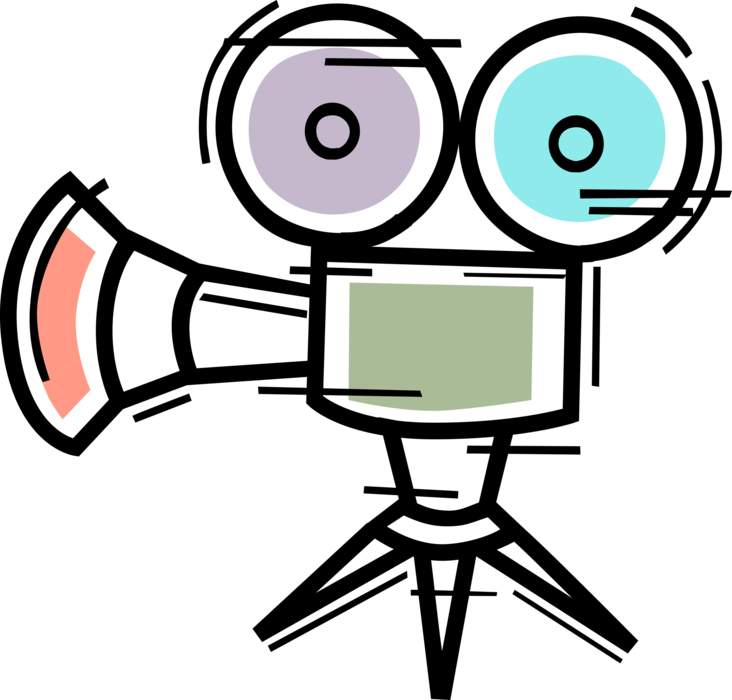 Vector Illustration of Optical Photography Camera Captures Photographic Images