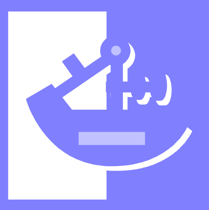 Vector Illustration of Sextant Navigation Instrument Measures Angle Between Two Visible Objects