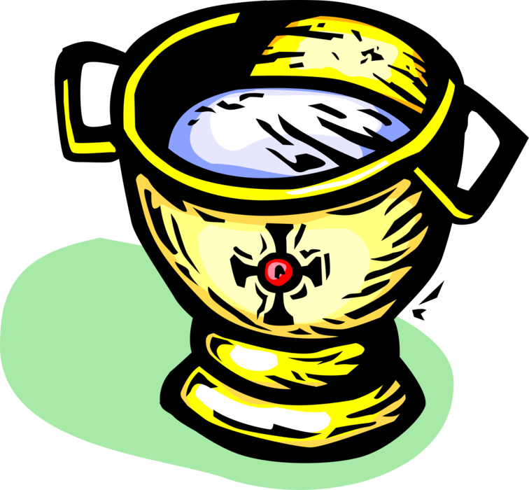 Vector Illustration of Christian Religious Faith Sacrament of Communion Chalice Cup