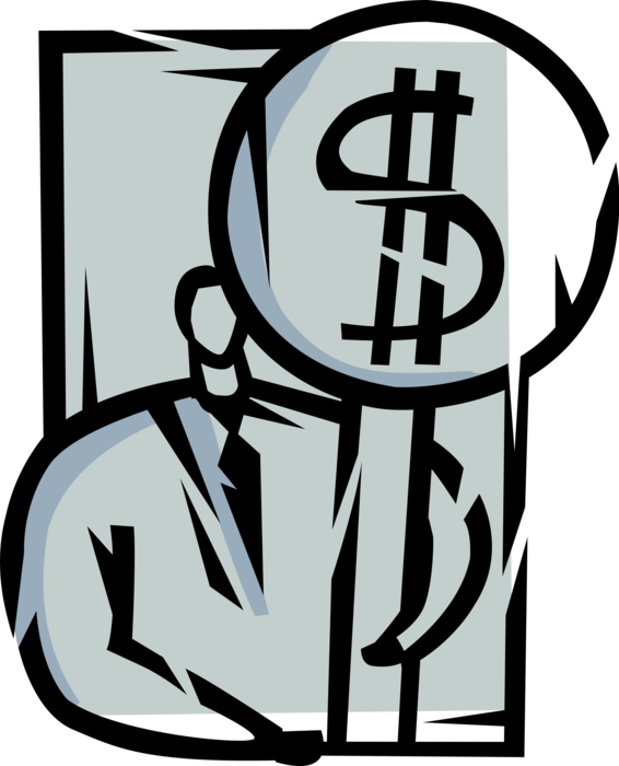 Vector Illustration of Businessman with Financial Money Tree