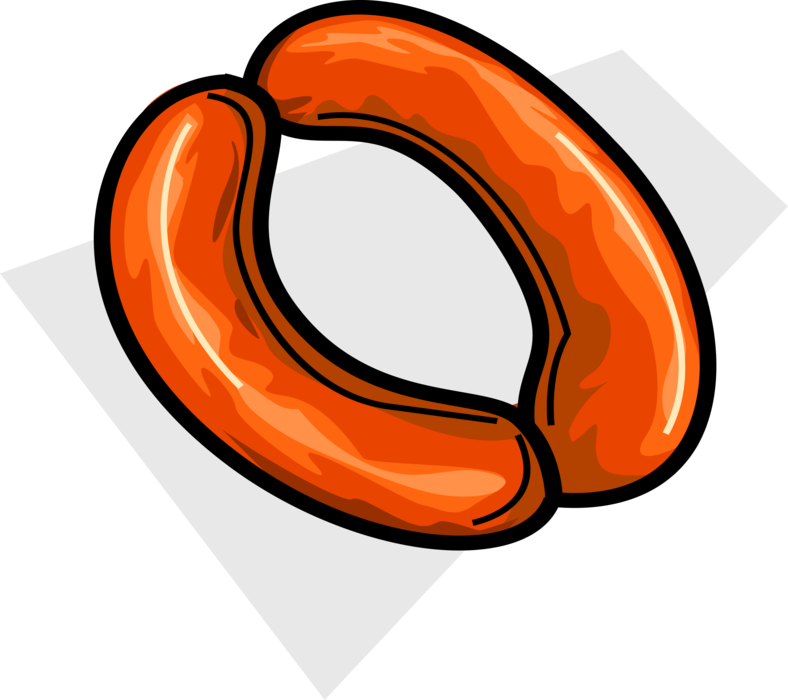 Vector Illustration of Slovenian Kranjska Klobasa Sausage