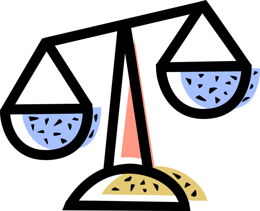 Vector Illustration of Weigh Scale Force-Measuring Device for Weight Measurement