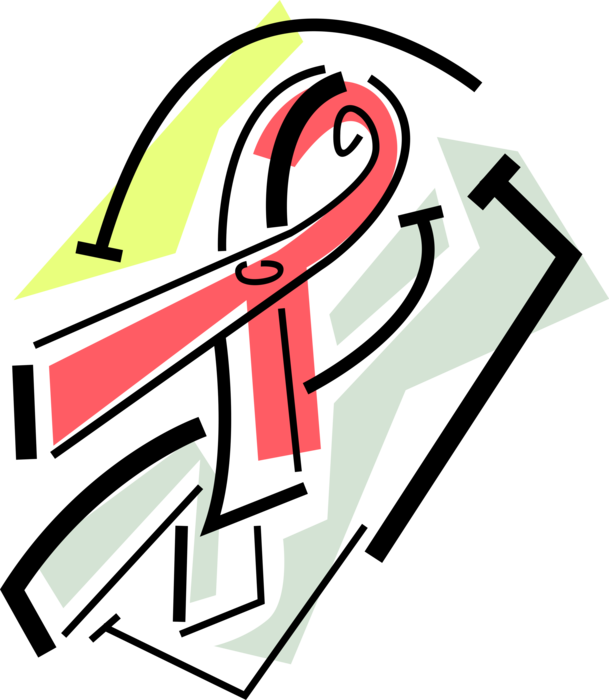 Vector Illustration of Awareness Red Ribbon Symbol for Prevention of Illegal Drug Use, Drunk Driving, and HIV/Aids