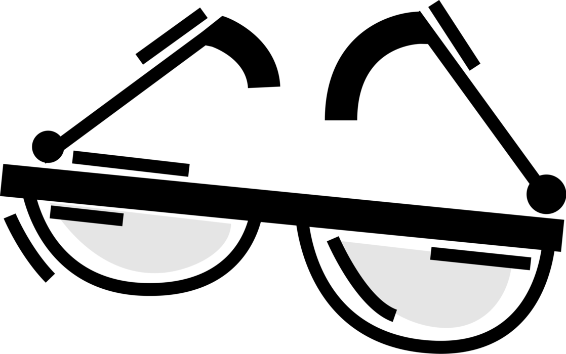 Vector Illustration of Eyeglasses Reading Glasses to Aid Vision