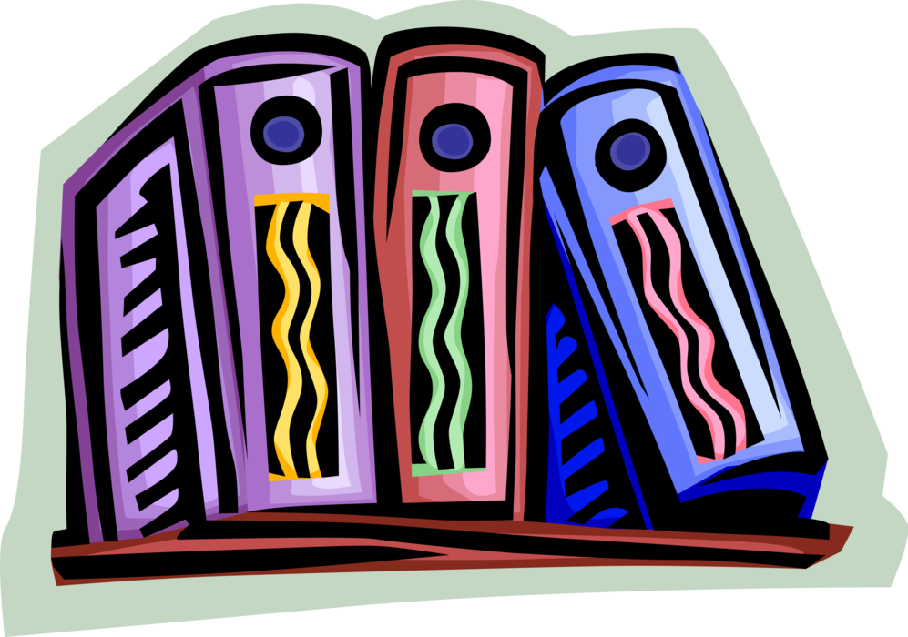 Vector Illustration of Books as Printed Works of Literature Fiction or Nonfiction Borrowed from Lending Library