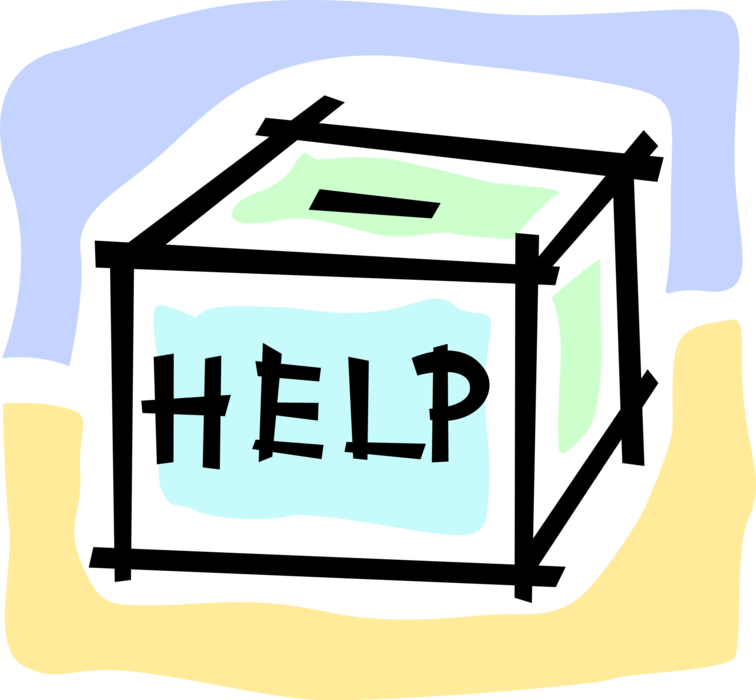 Vector Illustration of Help or Suggestion Box 
