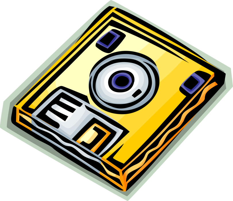 Vector Illustration of Floppy Disk Digital Storage Media