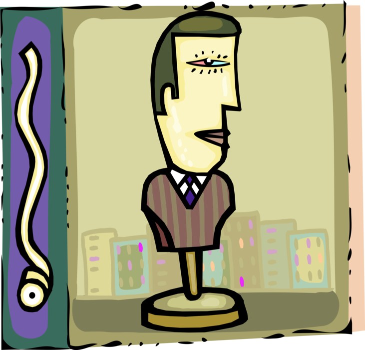 Vector Illustration of Businessman Strategic Board Game Piece used in Gameplay