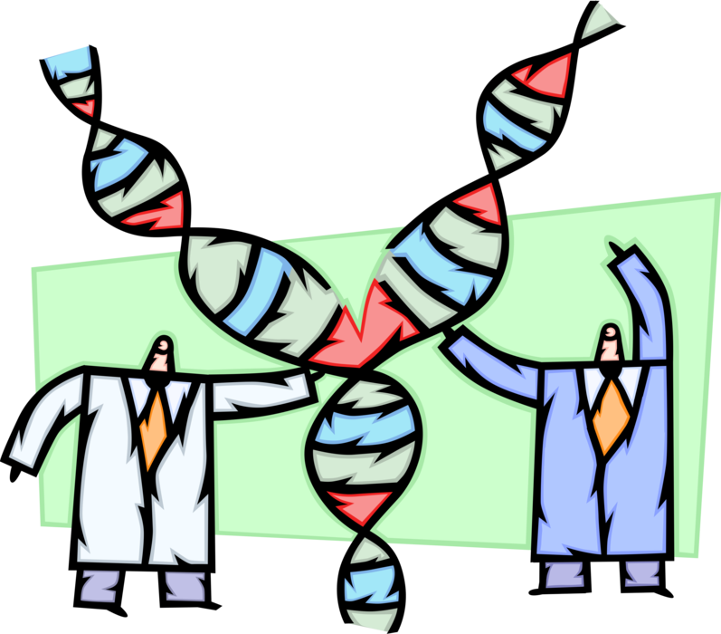 Vector Illustration of Genetic Engineering or DNA Modification Manipulates Organism's Genome Using Biotechnology
