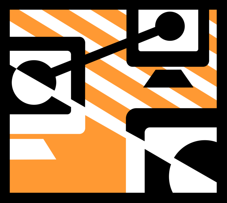 Vector Illustration of Network Computer Technology Communication