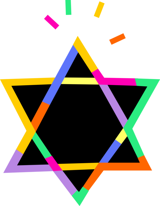 Vector Illustration of Star of David Shield of David Symbol of Jewish Identity and Judaism