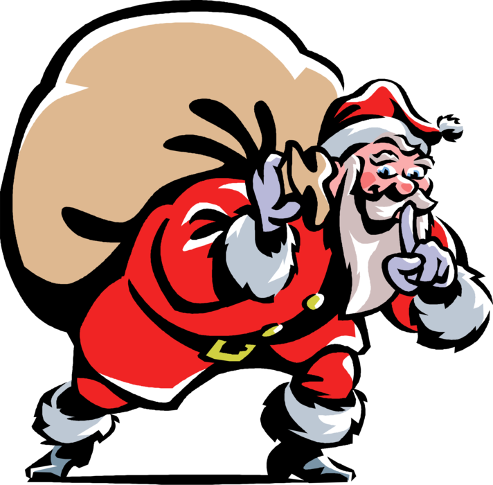 Vector Illustration of Santa Claus, Saint Nicholas, Saint Nick, Father Christmas, Kris Kringle Mythical Figure