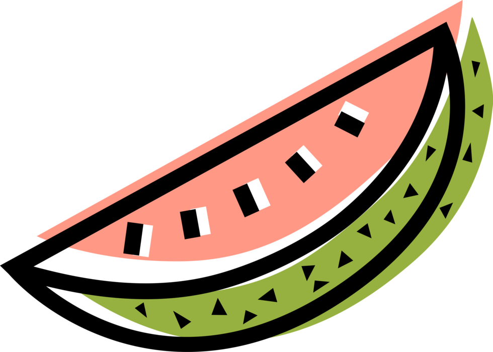 Vector Illustration of Watermelon Fruit Melon Slice