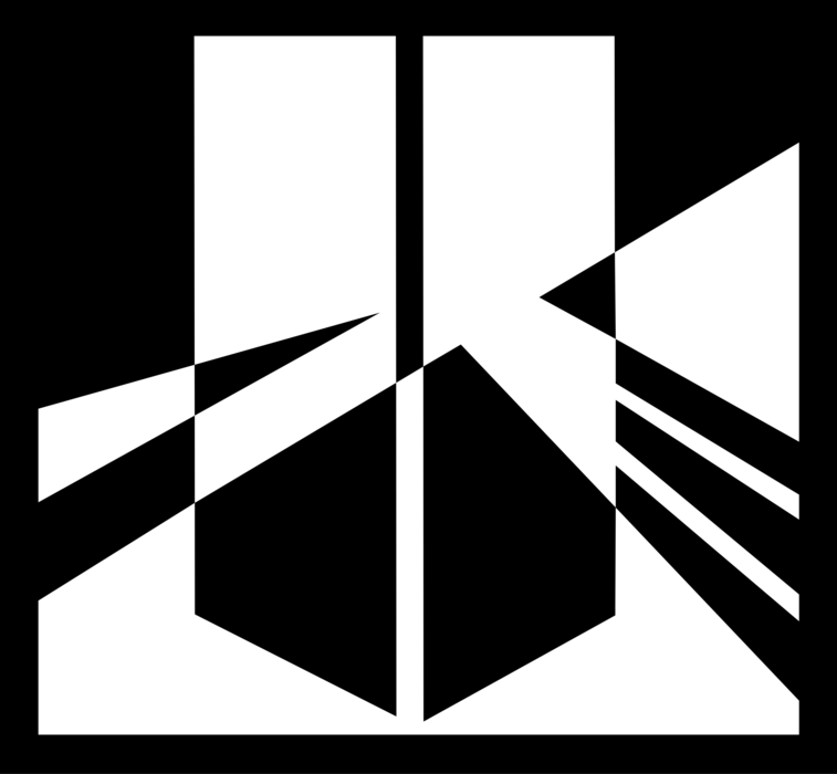 Vector Illustration of Refraction Change in Direction of Light Wave Due to Change in Transmission Medium