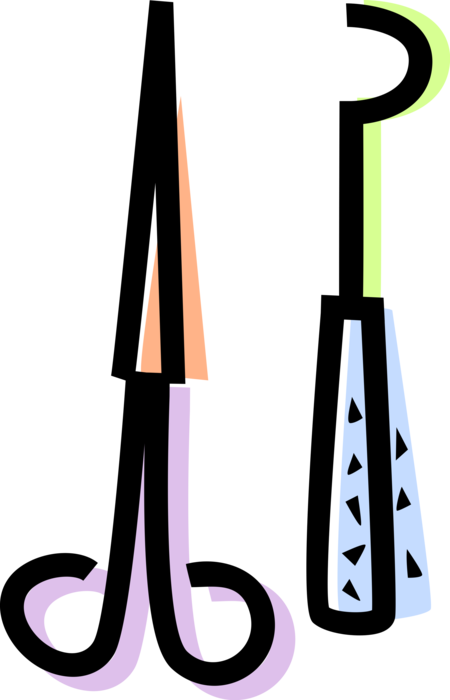 Vector Illustration of Hospital Operating Room Surgical Tools used by Doctor Physicians in Surgery