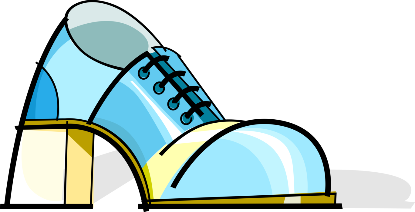 Vector Illustration of Platform Shoe Footwear