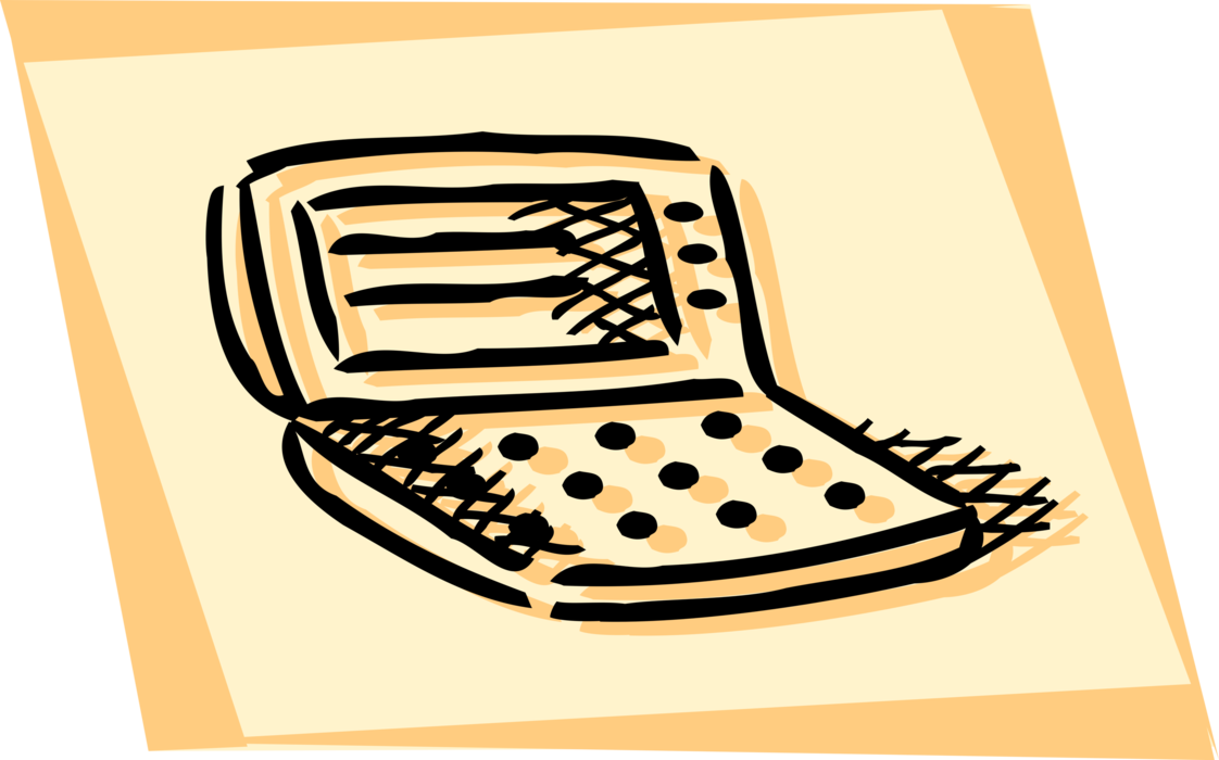 Vector Illustration of Notebook or Laptop Personal Computer