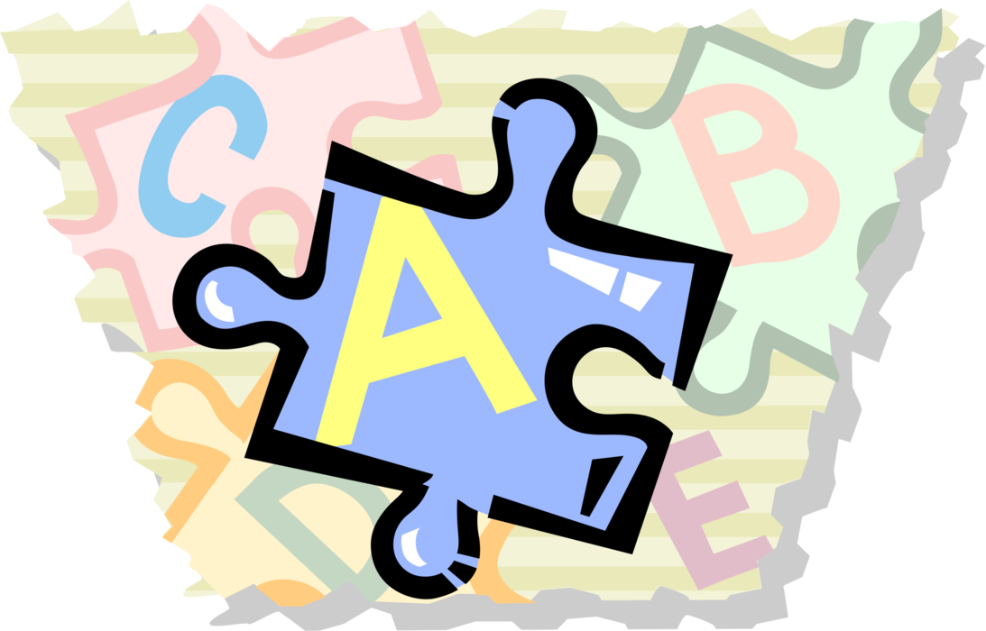 Vector Illustration of Jigsaw Puzzle Piece
