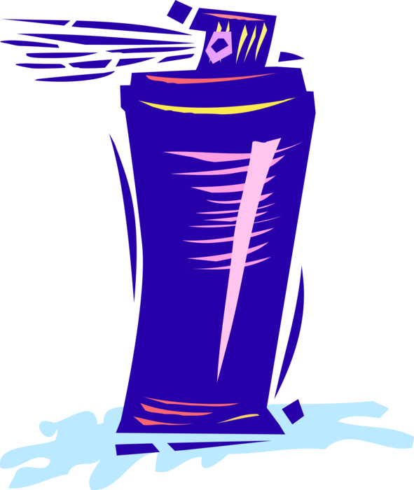Vector Illustration of Aerosol Hair Spray Dispenser with Propellant Under Pressure