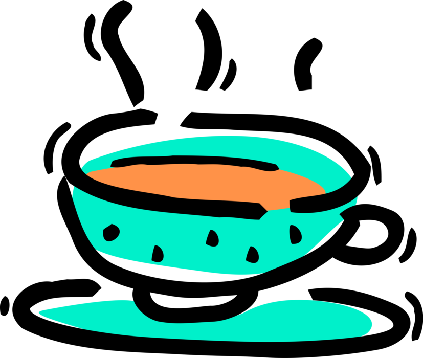 Vector Illustration of Cup of Steeped Tea in Teacup