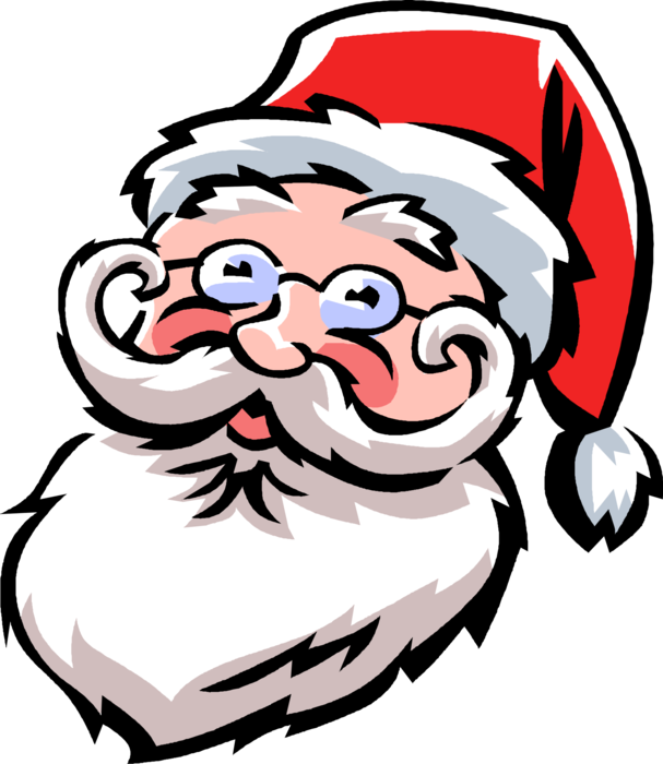 Vector Illustration of Santa Claus, Saint Nicholas, Saint Nick, Father Christmas, Kris Kringle Mythical Figure