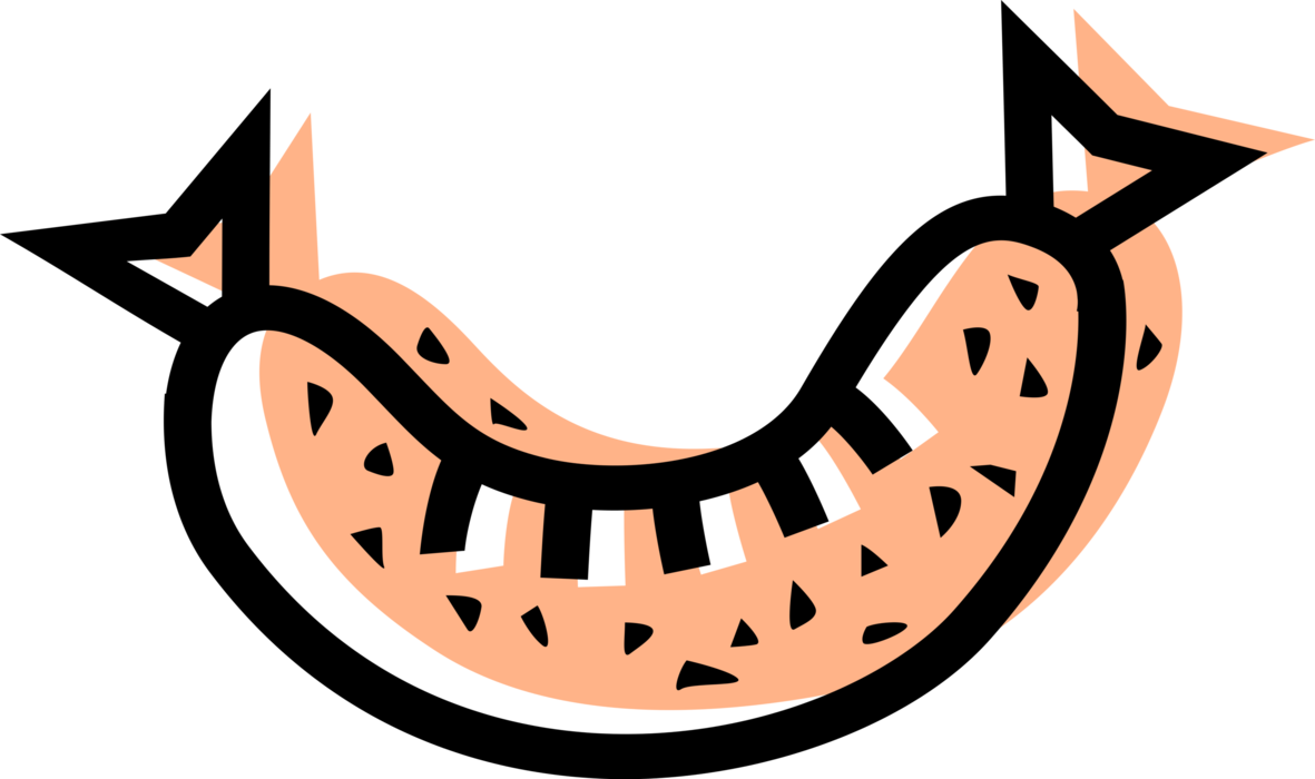 Vector Illustration of German Bratwurst Oktoberfest Meat Link Sausage