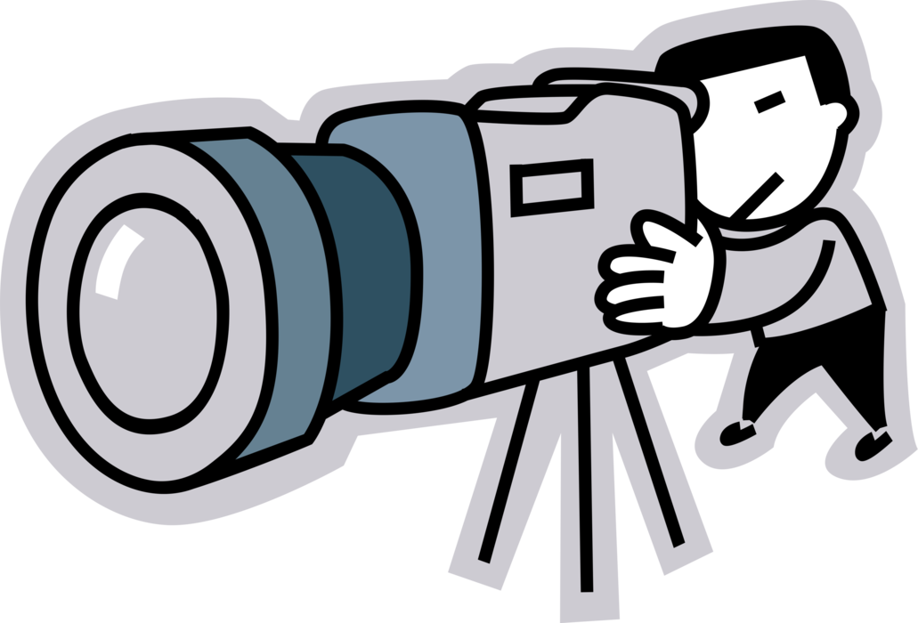 Vector Illustration of Videocamera Camcorder Video Camera Photographic Equipment