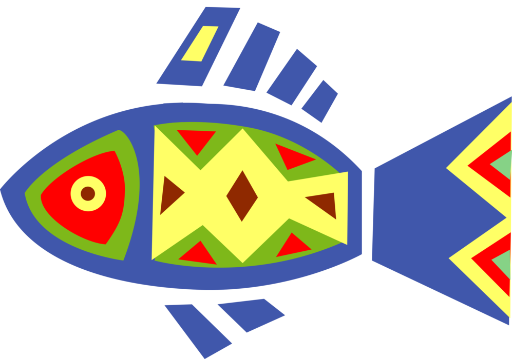 Vector Illustration of Marine Aquatic Tropical Fish