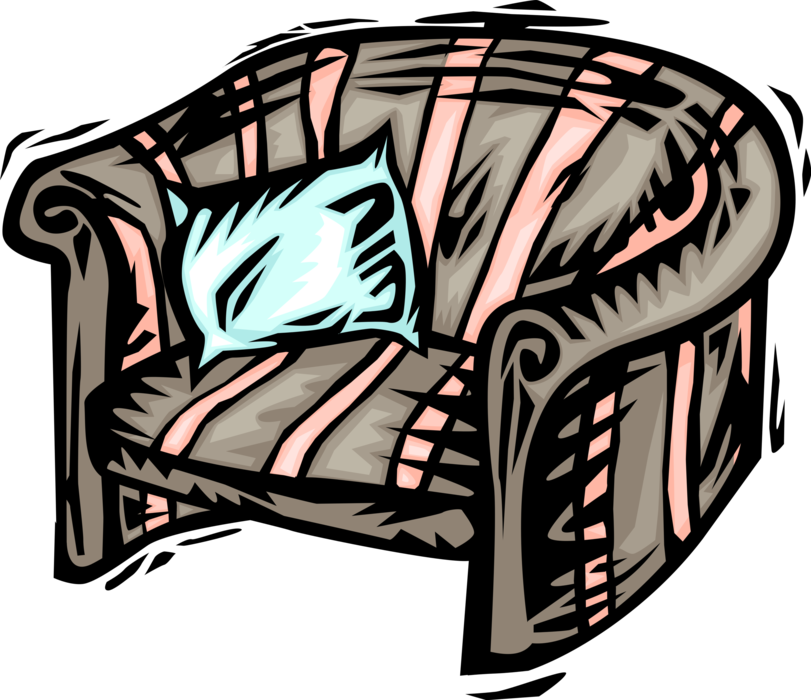 Vector Illustration of Home Furnishings Chair Furniture