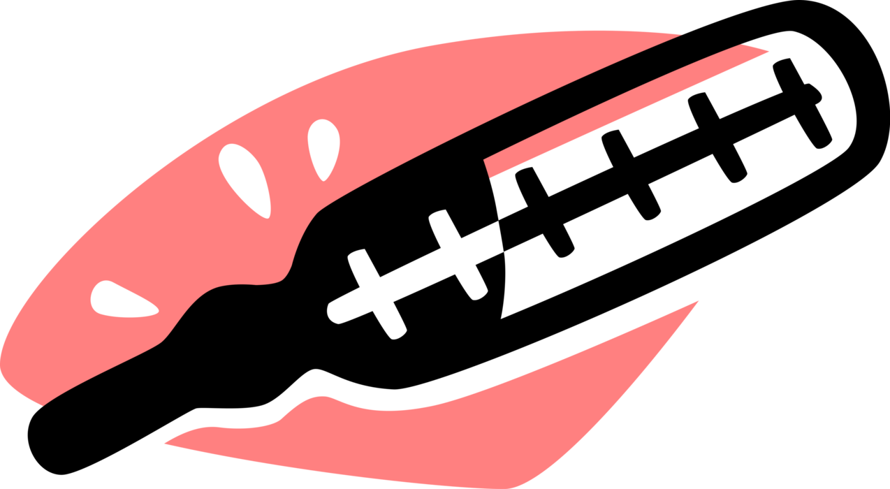 Vector Illustration of Thermometer for Taking Patient's Temperature