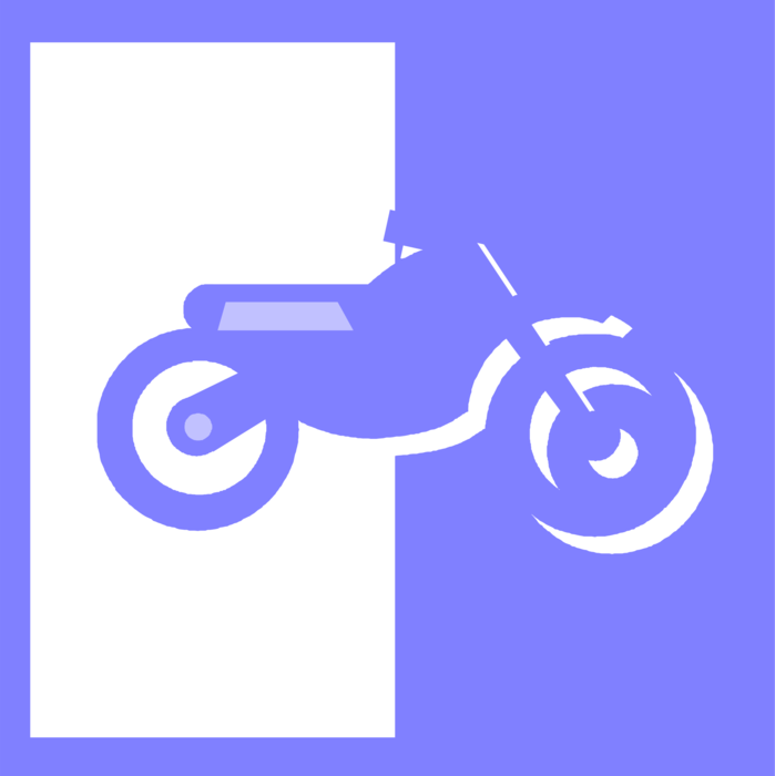 Vector Illustration of Dirt Bike Motorcycle or Motorbike Motor Vehicle