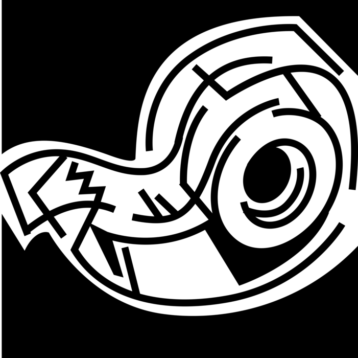 Vector Illustration of Pressure-Sensitive Adhesive Tape Dispenser