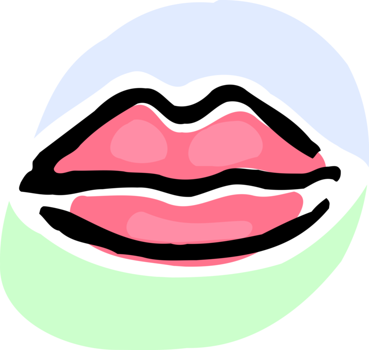 Vector Illustration of Mouth Lips 
