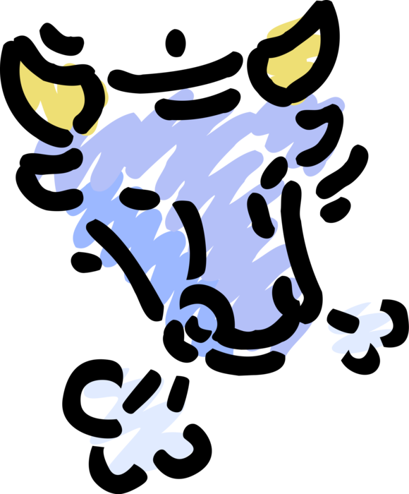Vector Illustration of Financial Stock Market Bull with Horns Represents Bull Market Encouraging Buying on Wall Street