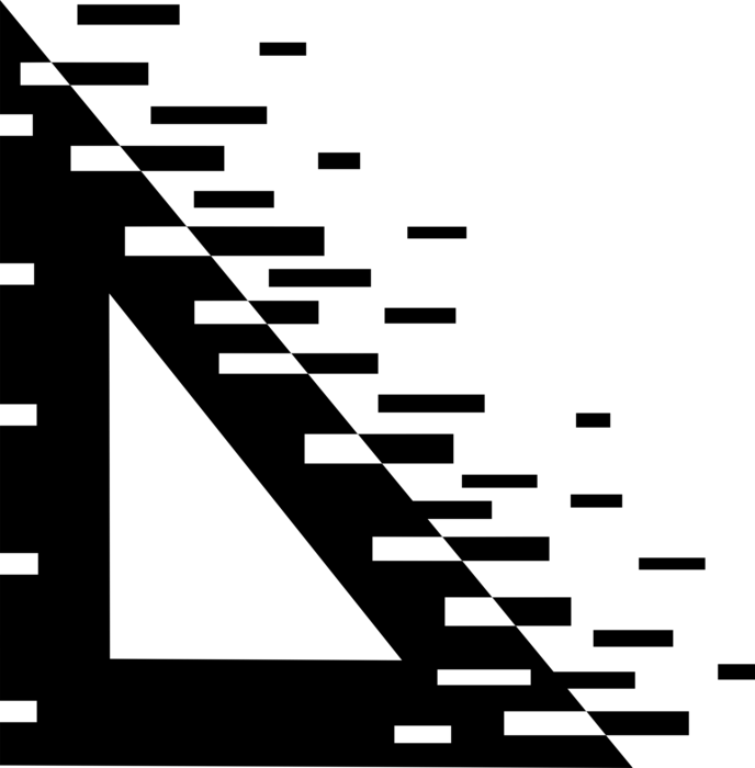 Vector Illustration of Geometry Triangle Ruler for Measurement and Navigation