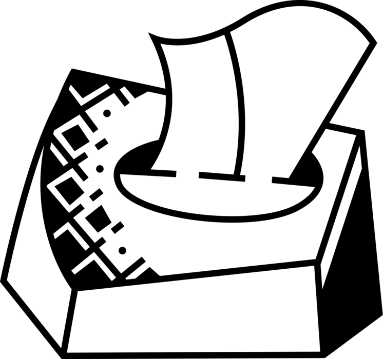 Vector Illustration of Facial Tissue Kleenex Box