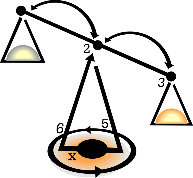 Vector Illustration of Weigh Scale Force-Measuring Device for Weight Measurement