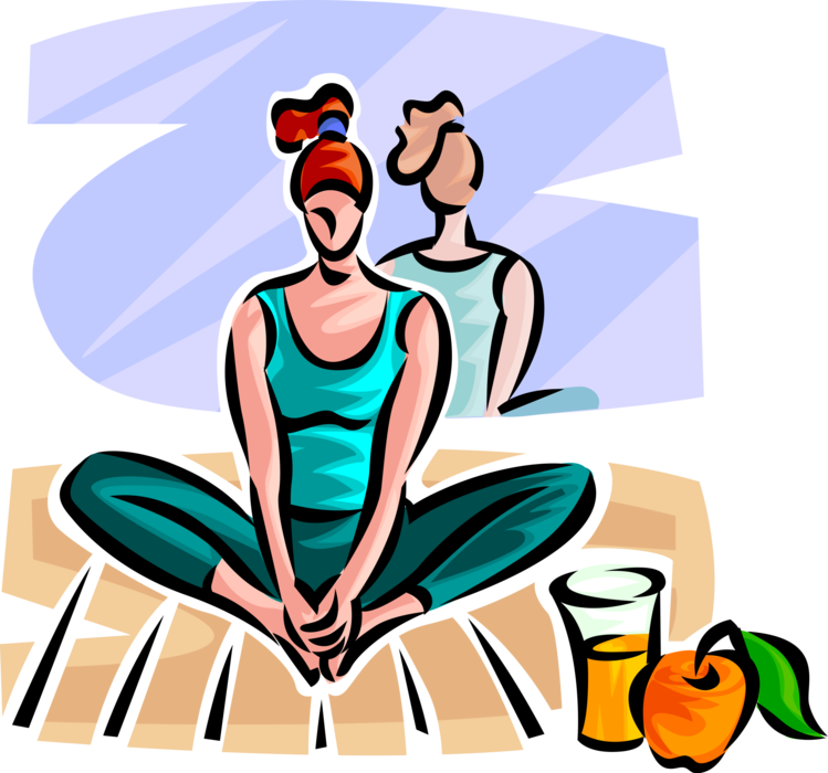 Vector Illustration of Yoga Physical, Mental, and Spiritual Discipline Originating in Ancient India