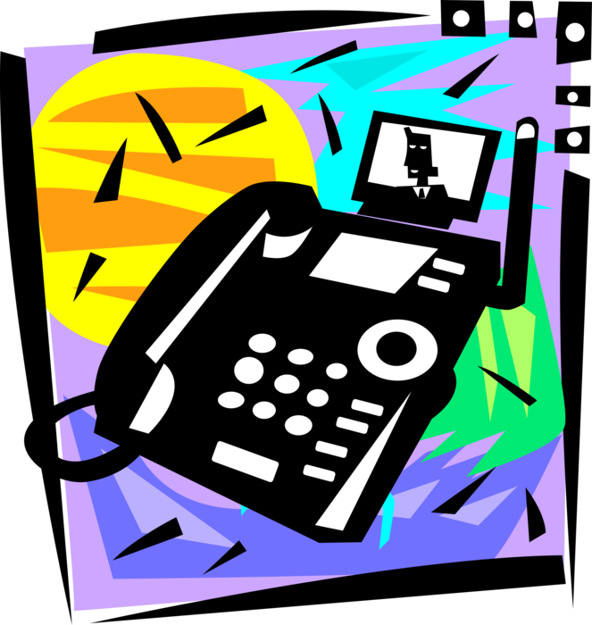 Vector Illustration of Office Telephone Provides Essential Business Telecommunications Services