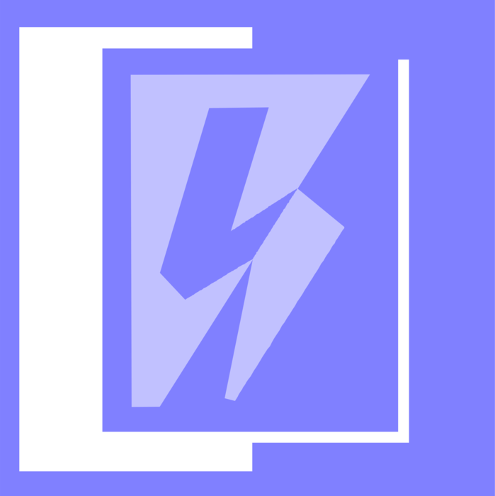 Vector Illustration of Lightning Bolt Symbol