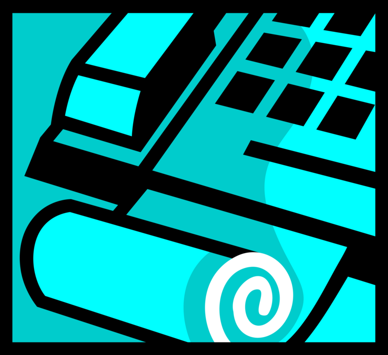 Vector Illustration of Fax Facsimile Telephonic Transmission Device