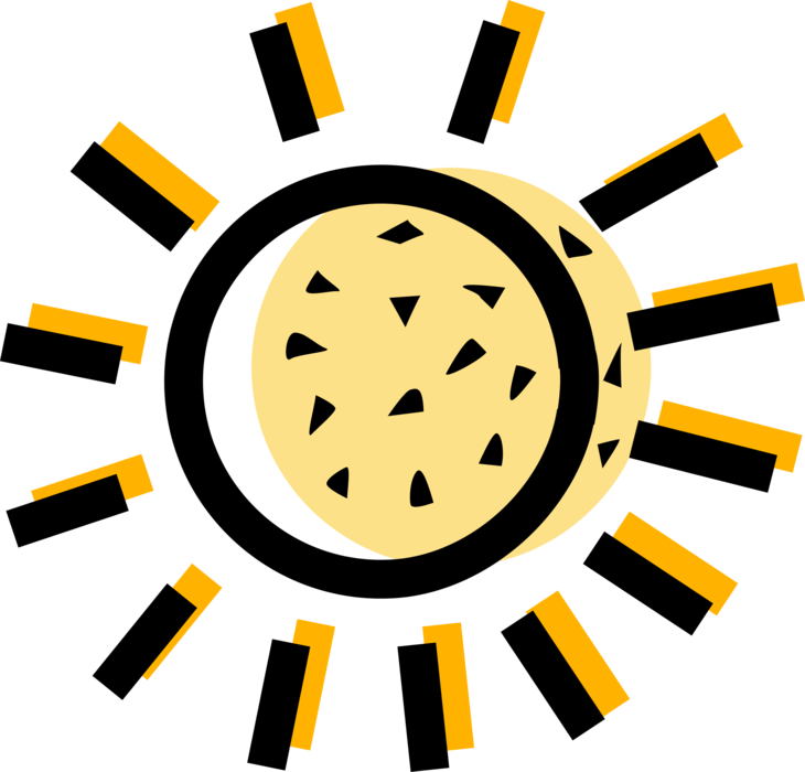 Vector Illustration of The Sun Solar Sun Rays Sunshine