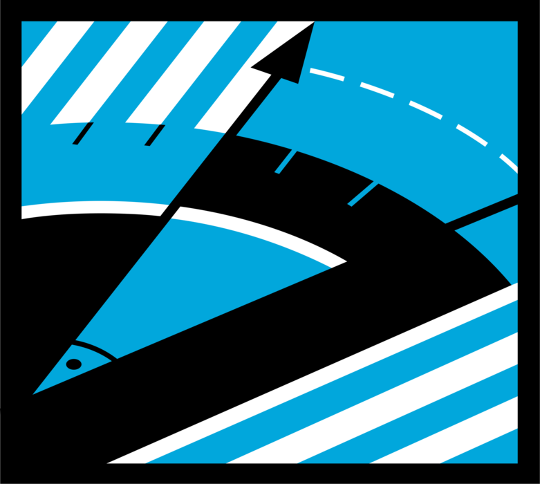 Vector Illustration of Geometry Protractor Measurement Instrument for Measuring Angles in Degrees