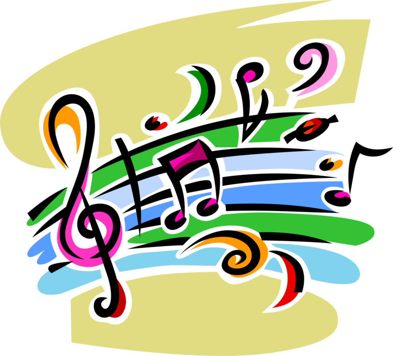 Vector Illustration of Musical Notation Music Notes and Treble Clef