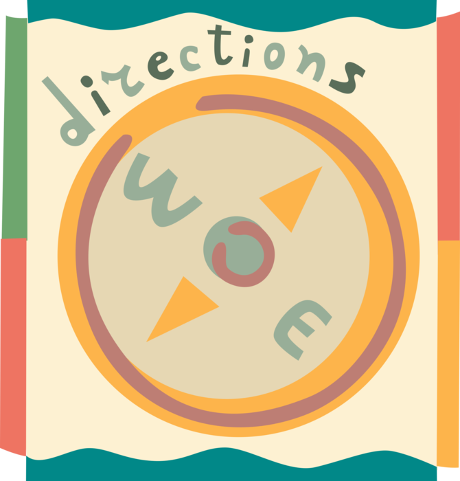 Vector Illustration of Magnetic Compass for Navigation and Finding Direction Points to "Magnetic North"