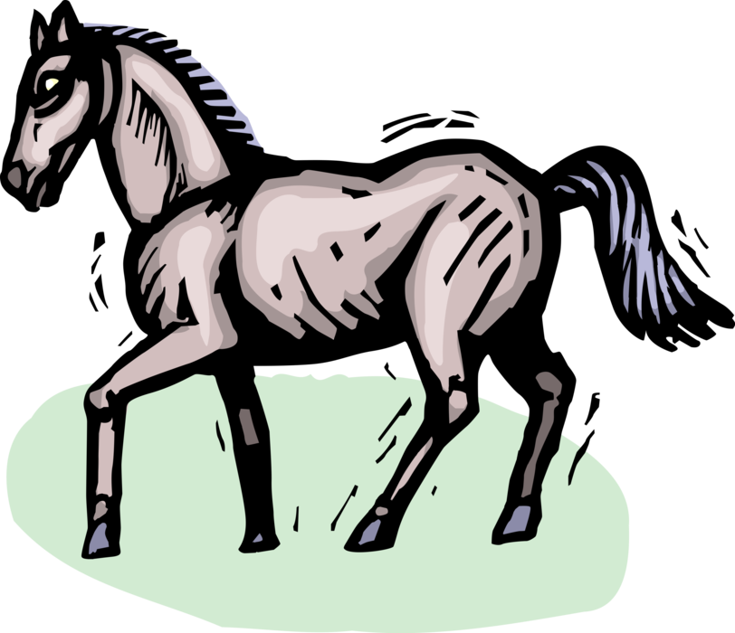 Vector Illustration of Equestrian Horse Gallops