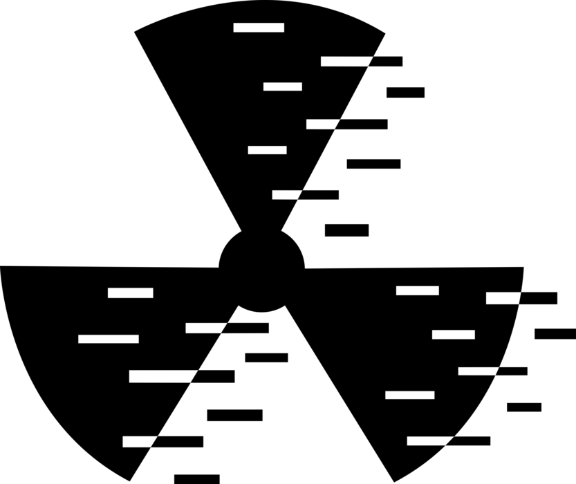 Vector Illustration of Nuclear Fallout Radioactive Radiation Symbol