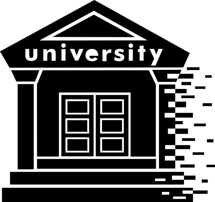 Vector Illustration of Academic University School Building Architecture
