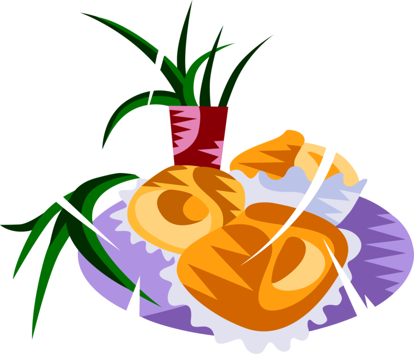 Vector Illustration of Empadinha, Brazilian Cuisine Meat Filled Pastry Pie